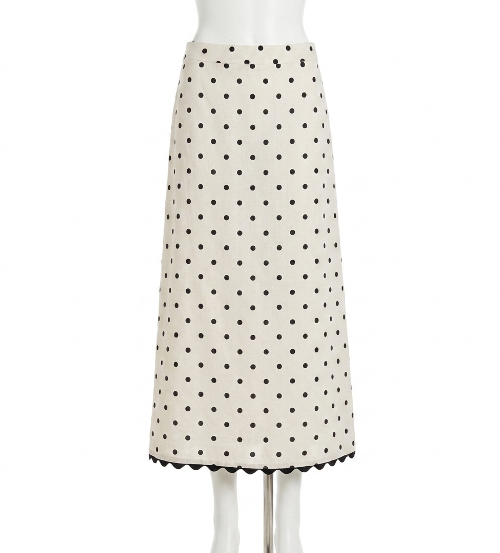 NEW SUNDAYS polka dot alden skirt in brown